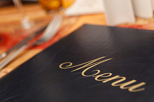 menu close up image